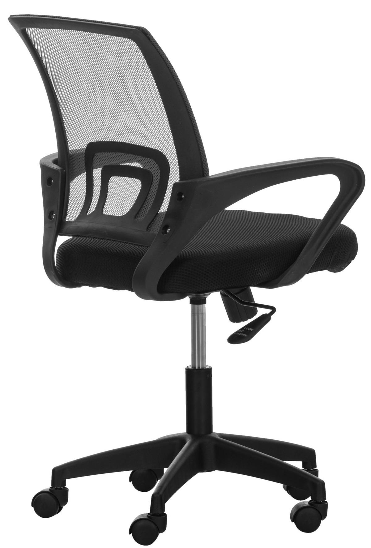 DREHSTUHL Microfaser schwarz - Schwarz, Kunststoff/Textil (62/84/50cm) - CLP