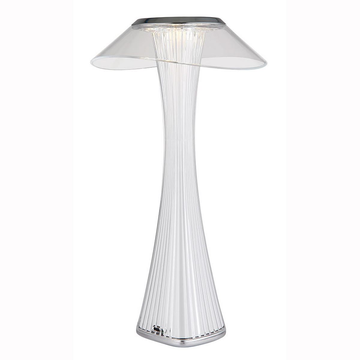 LED TISCHLEUCHTE Ambra Silber Chrom - Silberfarben, Kunststoff (15.1/15.1/27.4cm) - Globo Lighting