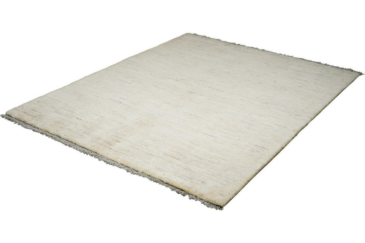 GABBEH-TEPPICH handgeknüpft Beige 190/152 cm Schurwolle - Beige, Textil (152/190cm) - Looma