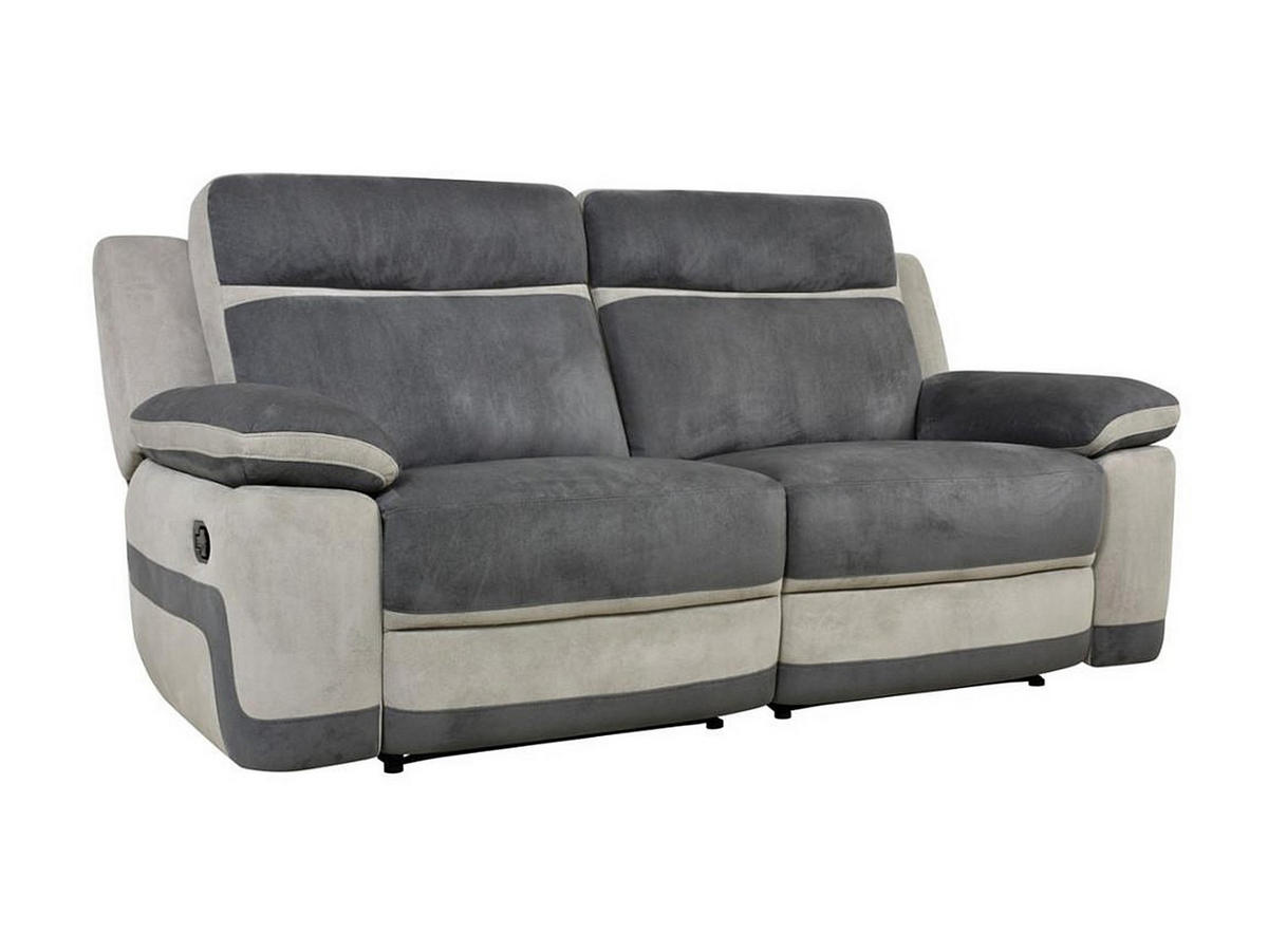 RELAXSOFA - 3 Personen - stoff - anthrazitgrau Talca - Anthrazit, Textil (199/98/96cm) - Vente-Unique