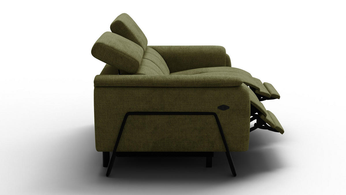 RELAXSOFA RODEN 2-Sitzer, olive - Olivgrün, Holz/Textil (152/82/103cm) - Courtois Laville
