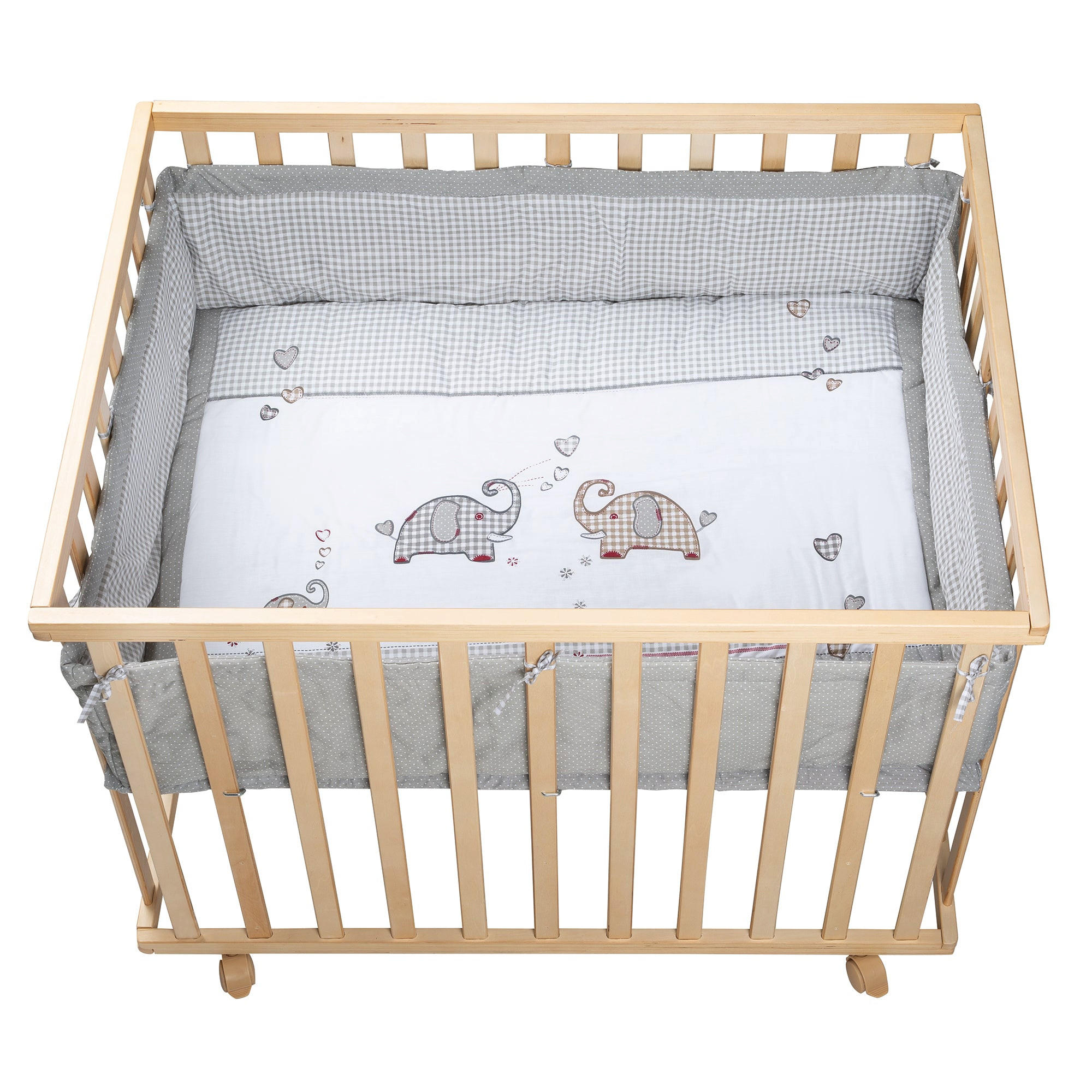 LAUFGITTER 100x75, Jumbo twins grau - Naturfarben, Holzwerkstoff (73/72/98.5cm) - Roba