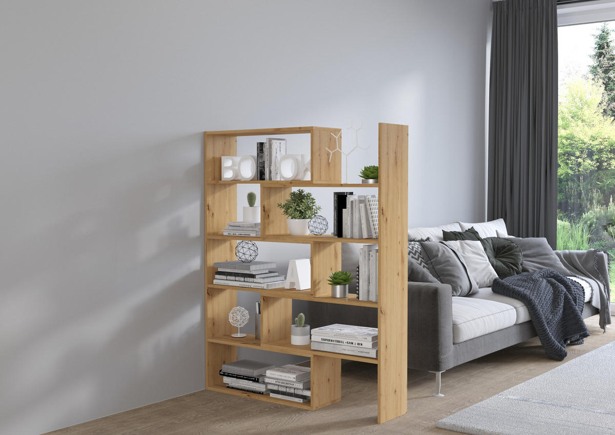 REGAL KORAL 1 - Eiche Artisan, Holzwerkstoff (125/138/24cm) - Meblini