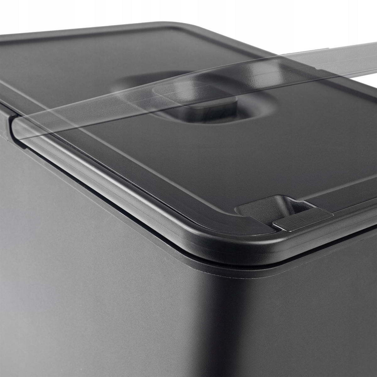 ABFALLBEHÄLTER, 23L, Schwarz - Schwarz, Kunststoff (27/32cm) - KADAX