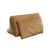 RÜCKENKISSEN WIOLO Braun Leder - Braun, Leder (80/46cm) - KAWOLA