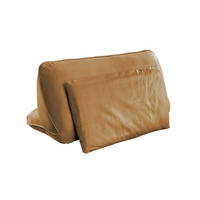 RÜCKENKISSEN WIOLO Braun Leder - Braun, Leder (80/46cm) - KAWOLA