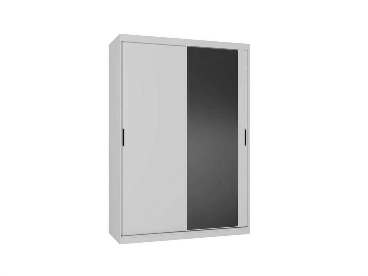 SCHWEBETÜRENSCHRANK Mirano Weiß Matt 150 cm - Weiß, Holzwerkstoff (150/215/60cm) - Ravio