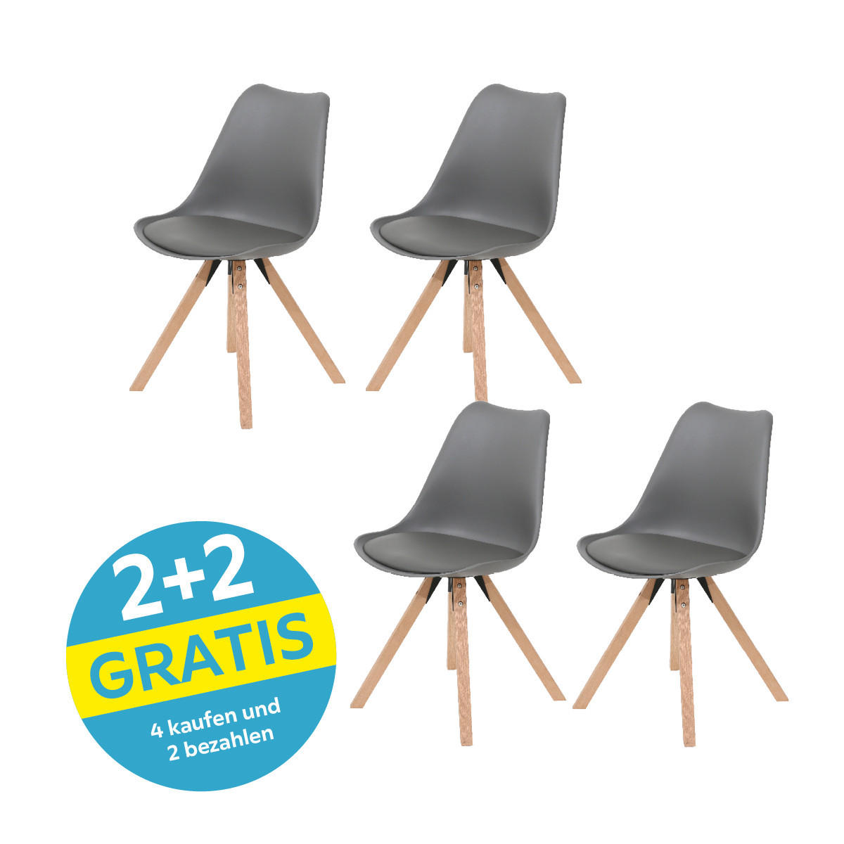 Schalenstuhl Vilnius Grau