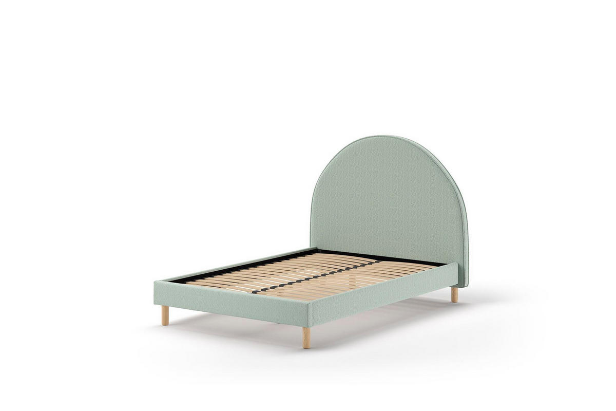 POLSTERBETT Karlotta 147x132x212 aus Holzwerkstoff in Grün - Grün, Holzwerkstoff (140/200cm) - 58aufmkessel