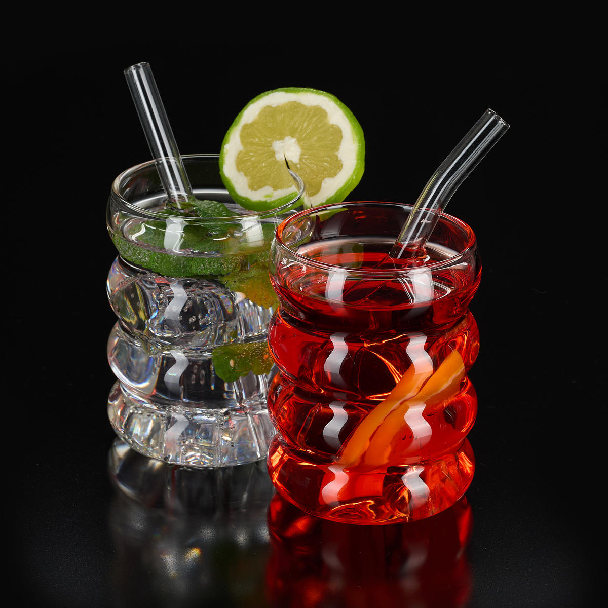 4XTRINKGLÄSER - Transparent, Glas/Kunststoff (0.35L) - Relaxdays