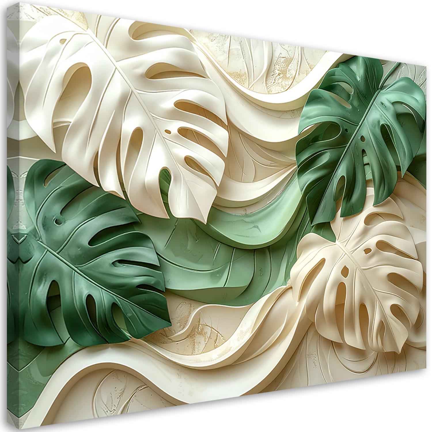 Feeby Leinwandbild, Grün 120x80 cm