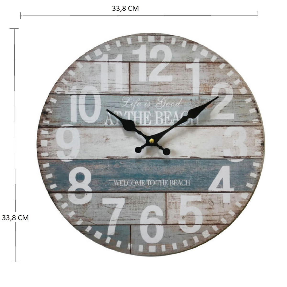 WANDUHR Braun 4/34/34 cm - Braun, Holzwerkstoff (4/34/34cm) - Mobili Rebecca