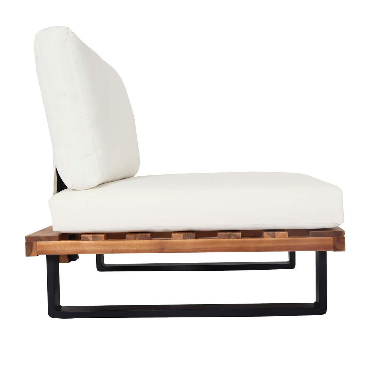 LOUNGESESSEL Garten Hellbraun Cremeweiß - Braun, Holz (82/75/82cm) - PROREGAL