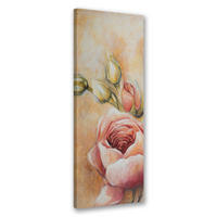 WANDBILD rosa rosen gemalt - Pink, Textil (30/90cm) - Feeby