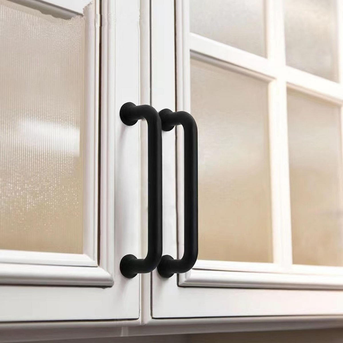 MÖBELGRIFF Schwarz 6er-Set 128 mm Zinklegierung - Schwarz, Metall (0.15/3/1.42cm)