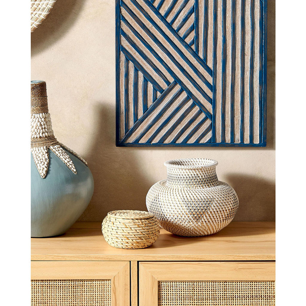 Thumbnail - Beliani Dekovase, Weiß, Naturmaterialien, 22 cm, Dekoration, Vasen, Keramikvasen