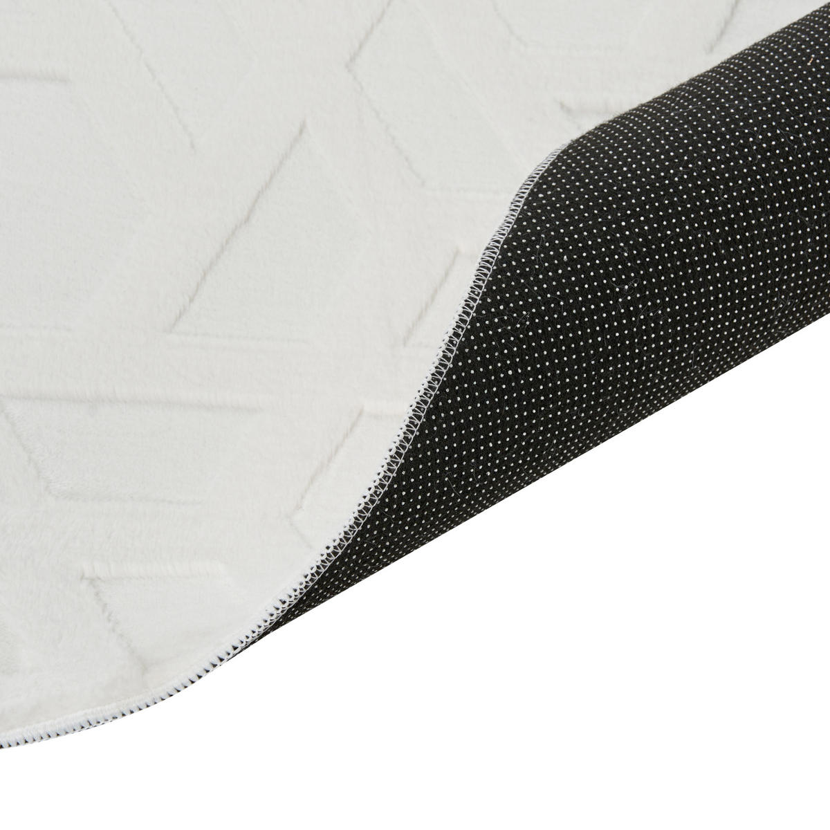 KOBEREC Krémově bílý 80/300 cm Antero - bílá/krémová, textil (80/300cm) - Beliani