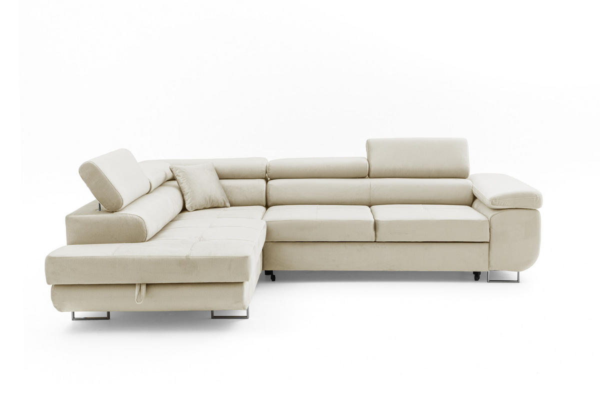 ECKSOFA WILD L Links Beige - Beige, Holz (203/274cm) - Muffo