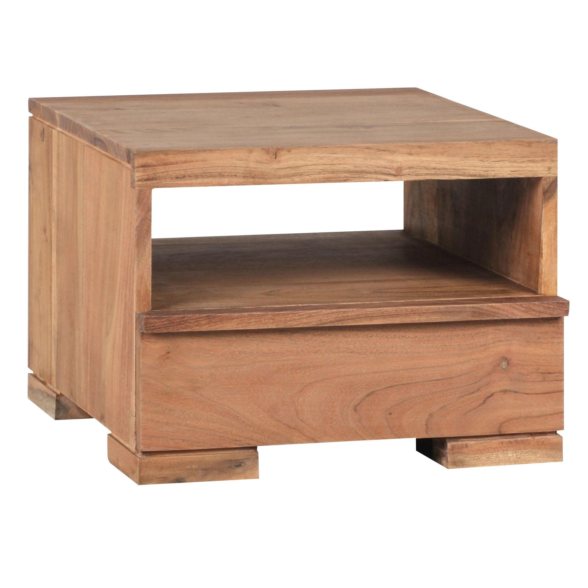NACHTTISCH eckig TARKAN Akazie - Akaziefarben, Holz (40/30/40cm) - tinkaro
