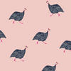 VLIESTAPETE - Perlhuhn Spaziergang - Pink, Papier/Kunststoff (52/1000cm) - Joules