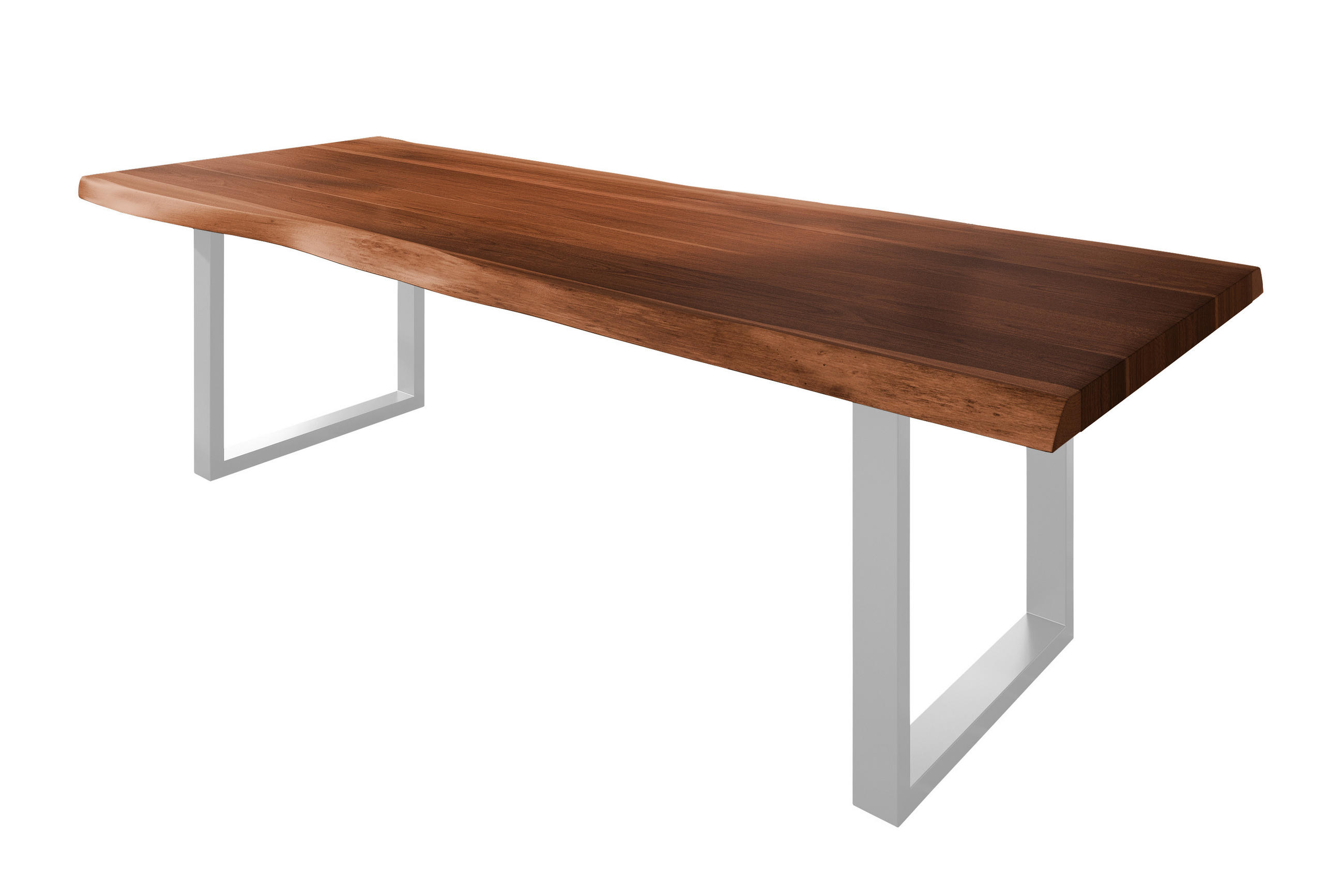 ESSTISCH TITAN - Silberfarben/Braun, Holz (110/280/79cm) - SAM