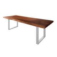 ESSTISCH TITAN - Silberfarben/Braun, Holz (110/280/79cm) - SAM