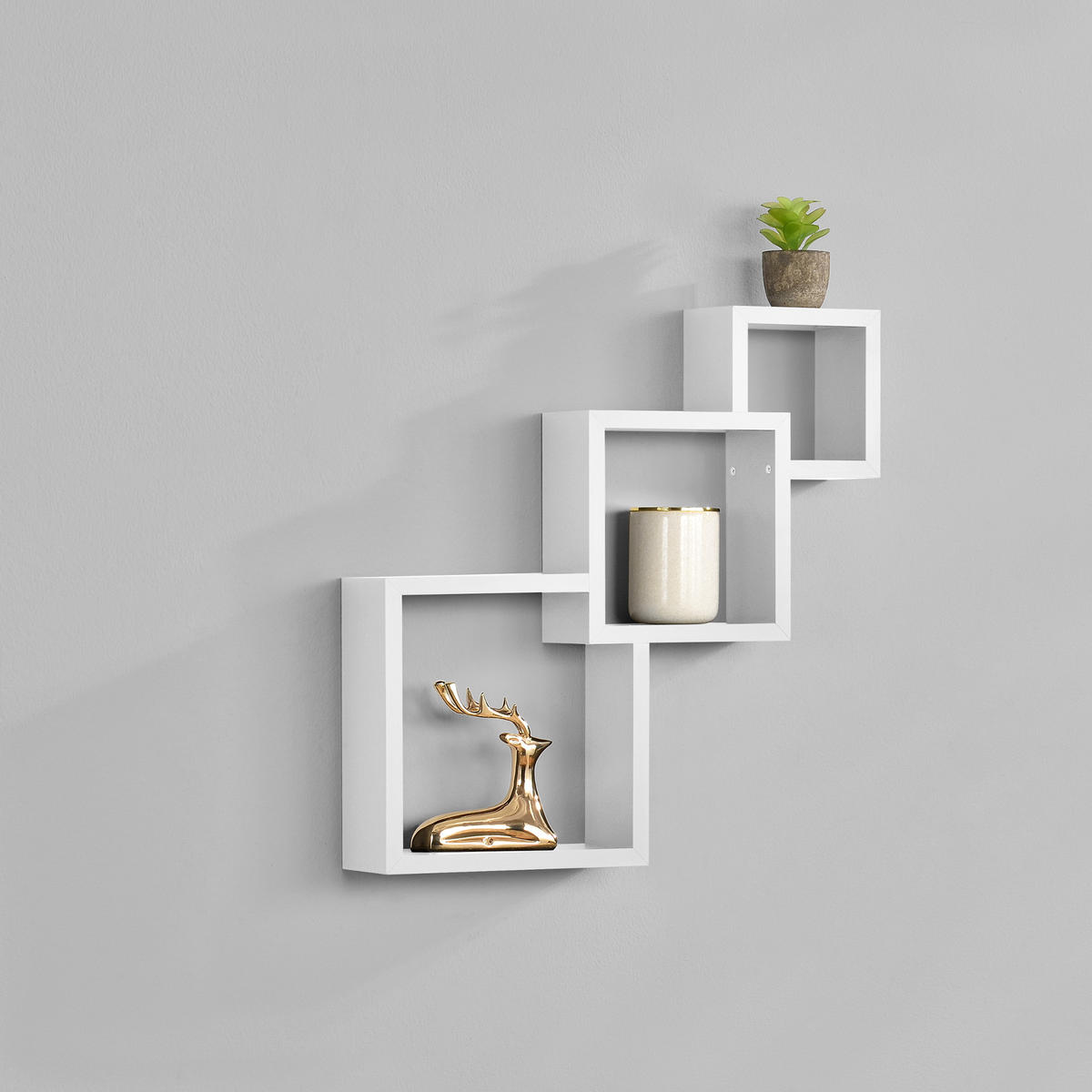 WANDREGAL Greiz - Weiß, Holzwerkstoff (48/48/9cm) - [en.casa]