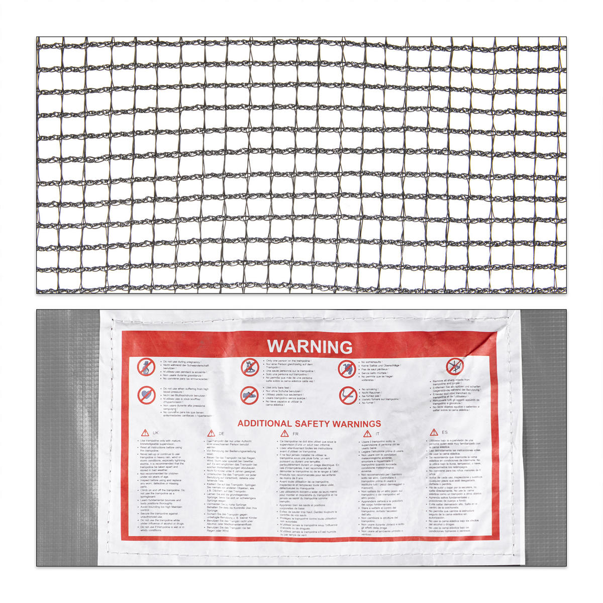 RÁMOVÁ síť - černá, plast (246/40/0.2cm) - Relaxdays