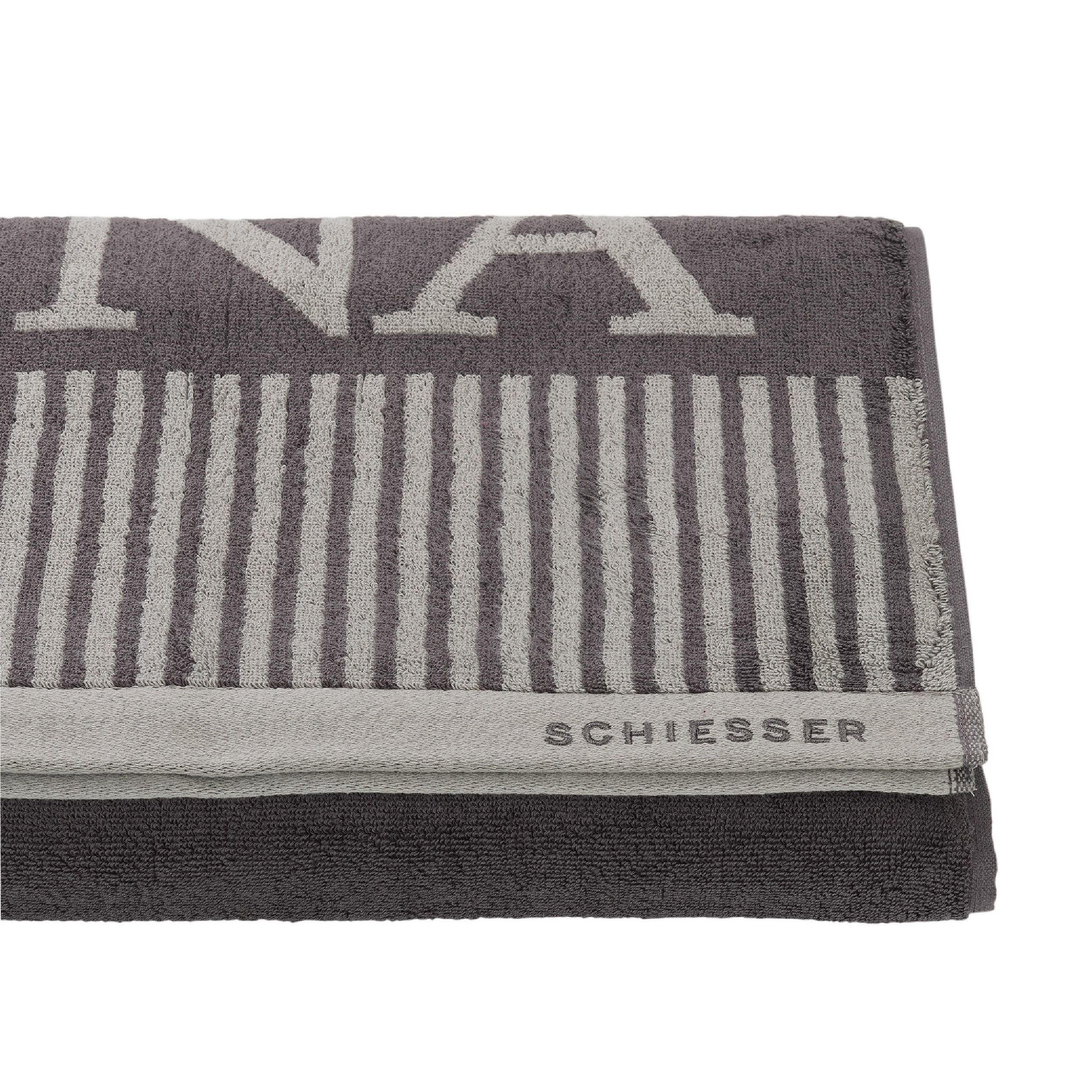 SAUNATUCH Rom - 75 x 200 cm - Dunkelgrau - Dunkelgrau, Textil (75/200cm) - SCHIESSER