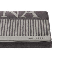 SAUNATUCH Rom - 75 x 200 cm - Dunkelgrau - Dunkelgrau, Textil (75/200cm) - SCHIESSER