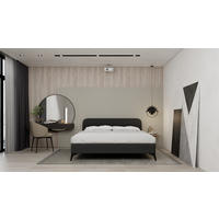 POLSTERBETT Mavilo 180 x 200 cm mit Bettkasten und Lattenrost, Taschenfederkernmatratze 19cm - schwarz - Schwarz, Holz (180/200cm) - Homesy