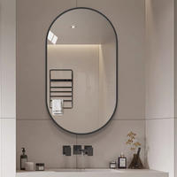 BADEZIMMERSPIEGEL 50x80x3cm Silber,horizontal/vertikal montierbar mit Explosionsschutzglas - Silberfarben, Glas (3/80/50cm) - Modfu