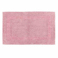 BADEMATTE 50/80 cm, 100% Baumwolle, wendbar - Rosa, Textil (50/80cm) - Homescapes