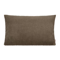 KISSENHÜLLE HYggelig No.2 Block Cord-Samt umbra-braun 50/30 cm - Braun, Textil (30/50cm) - beties Heimtextil