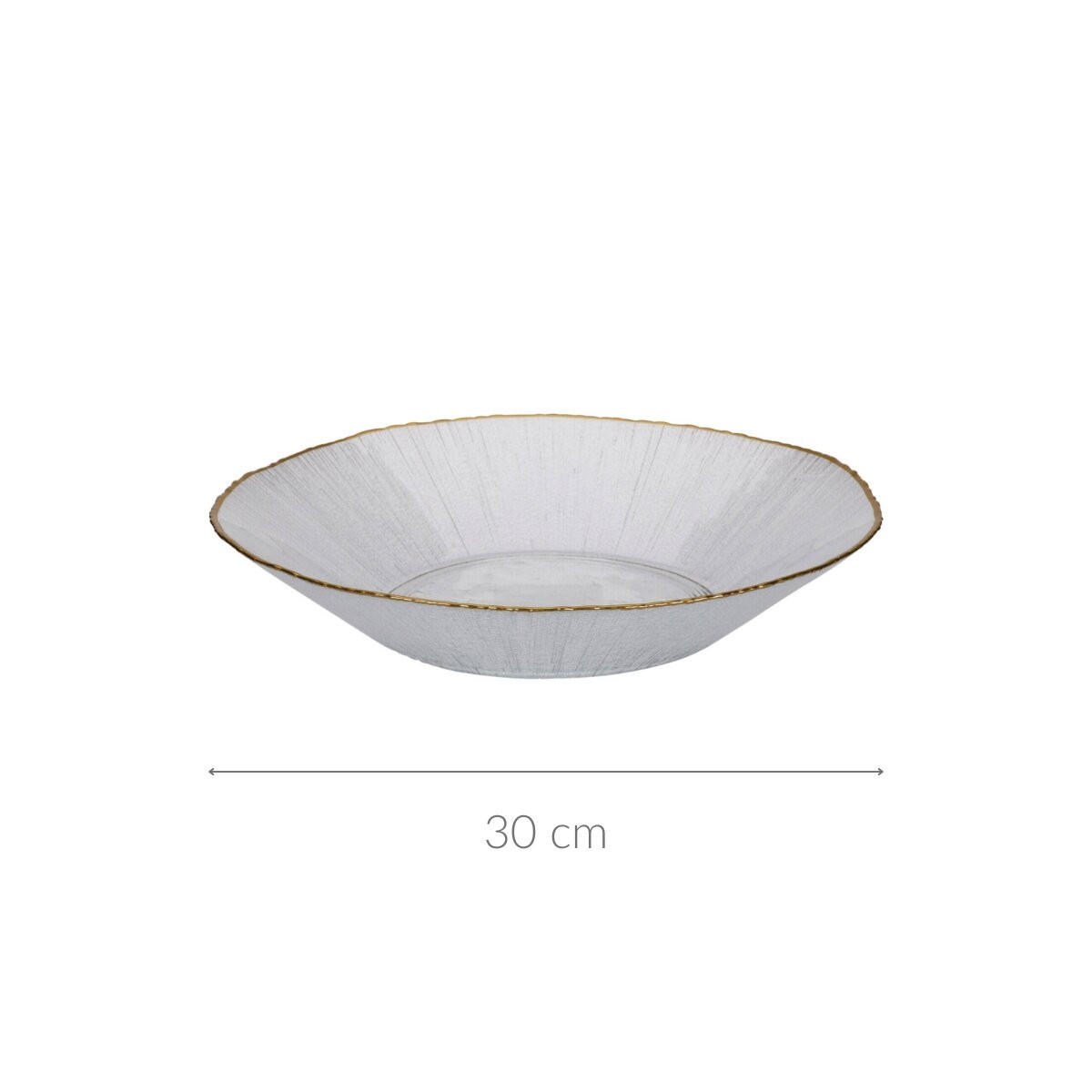 GLASSCHALE Datura 30 cm - Transparent, Glas (30cm) - Home Styling Collection