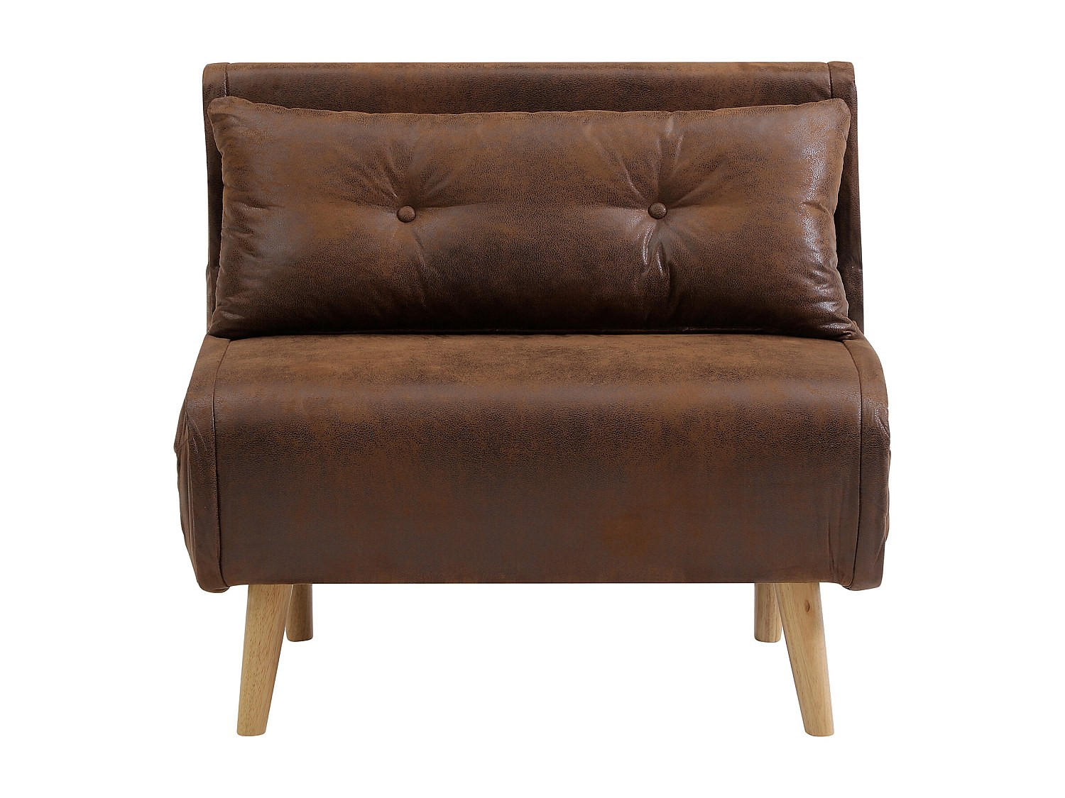 SCHLAFSESSEL - 1 Person - stoff - braun Valerio - Braun, Holz/Textil (90/81/78cm) - Vente-Unique
