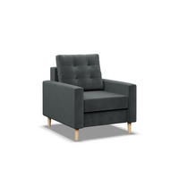 LOUNGESESSEL BLANK, BONELL, Dunkelgrau - Grau, Textil (75/92/92cm) - Mebligo