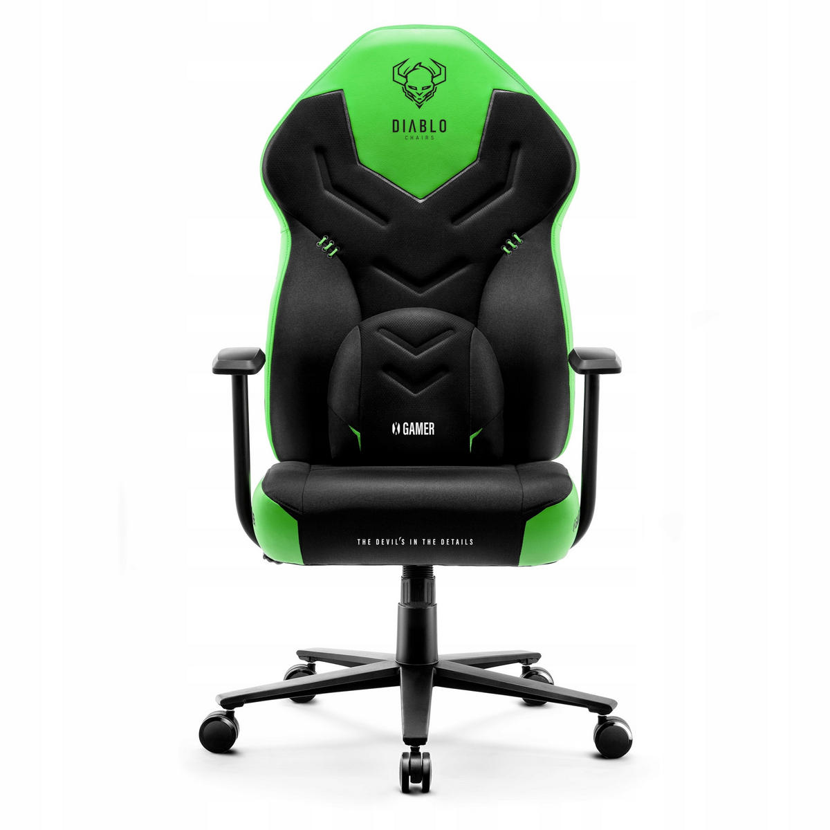 GAMINGSTUHL X-GAMER - Schwarz/Grün, Metall (68/118/56cm) - Diablo Chairs