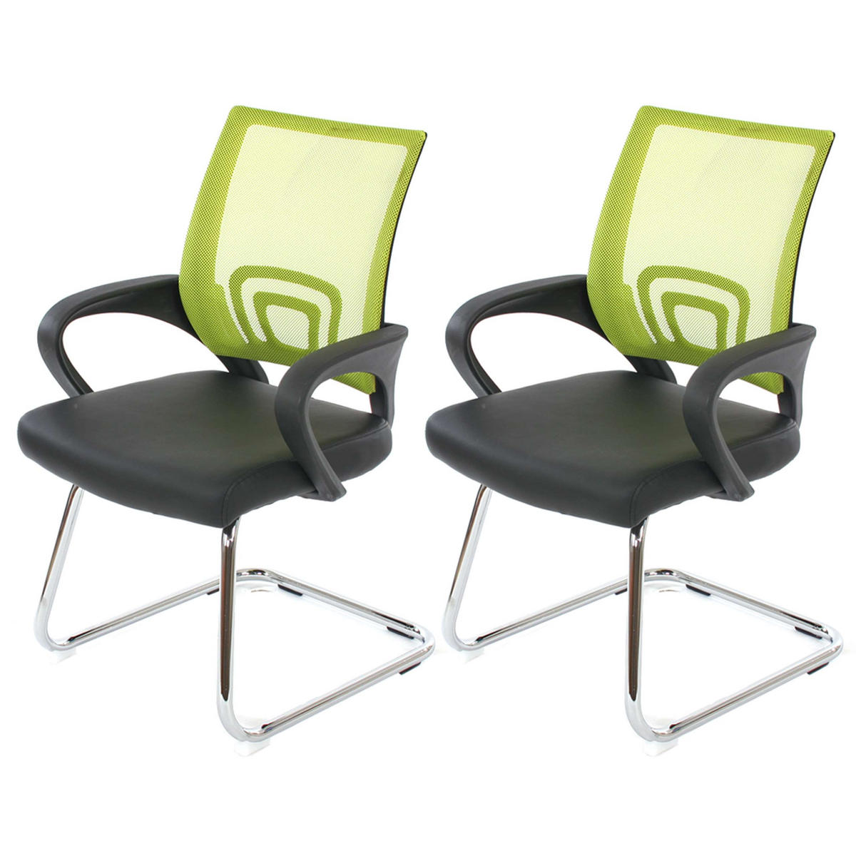KONFERENZSTUHL Grün 2er-Set - Grün, Textil (57/92/59cm) - MCW