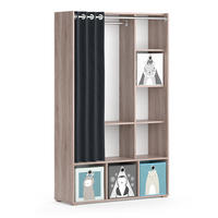 KINDERKLEIDERSCHRANK Luigi Sonoma 105.8 x 178.1 cm Mit Faltboxen (grau) - Grau/Sonoma Eiche, Holzwerkstoff (105.8/178.1/38cm) - Vicco