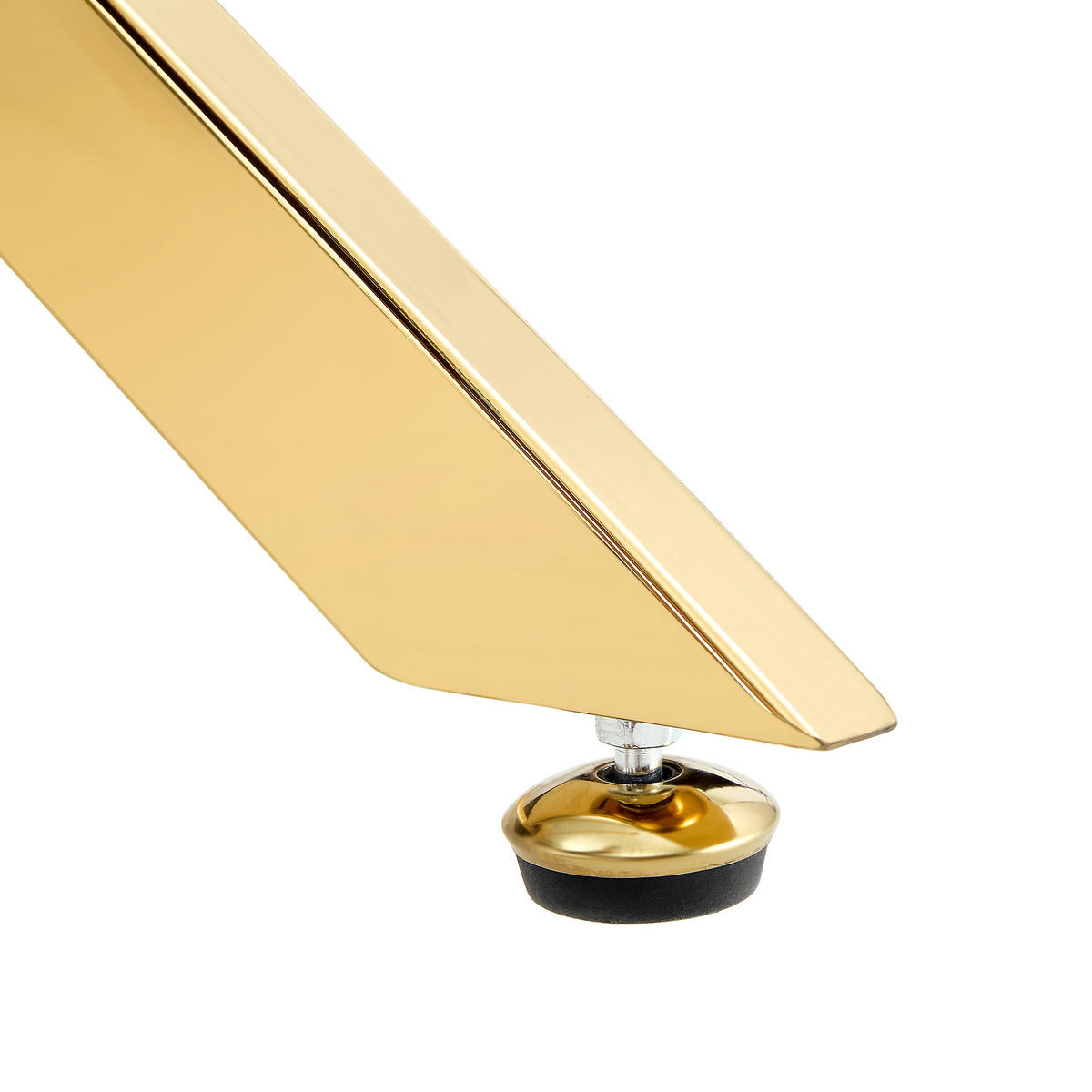 ESSTISCH runder mit goldenem Metallgestell 80/80/75 cm - Goldfarben, Metall (88/88/75cm) - Oxeza