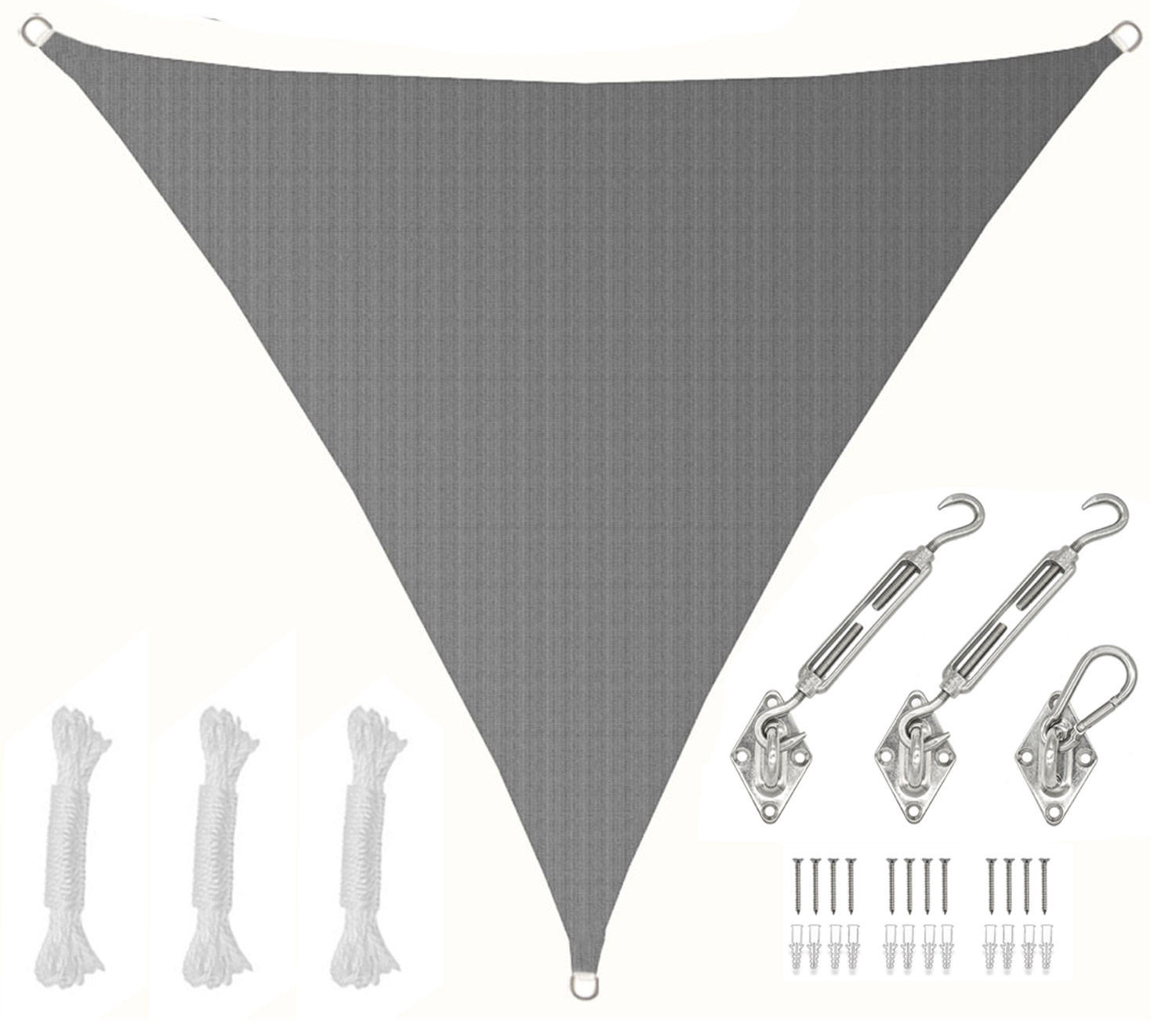 SONNENSEGEL Luftdurchlässig 300 cm Grau - Grau, Kunststoff (300/300cm) - Amanka