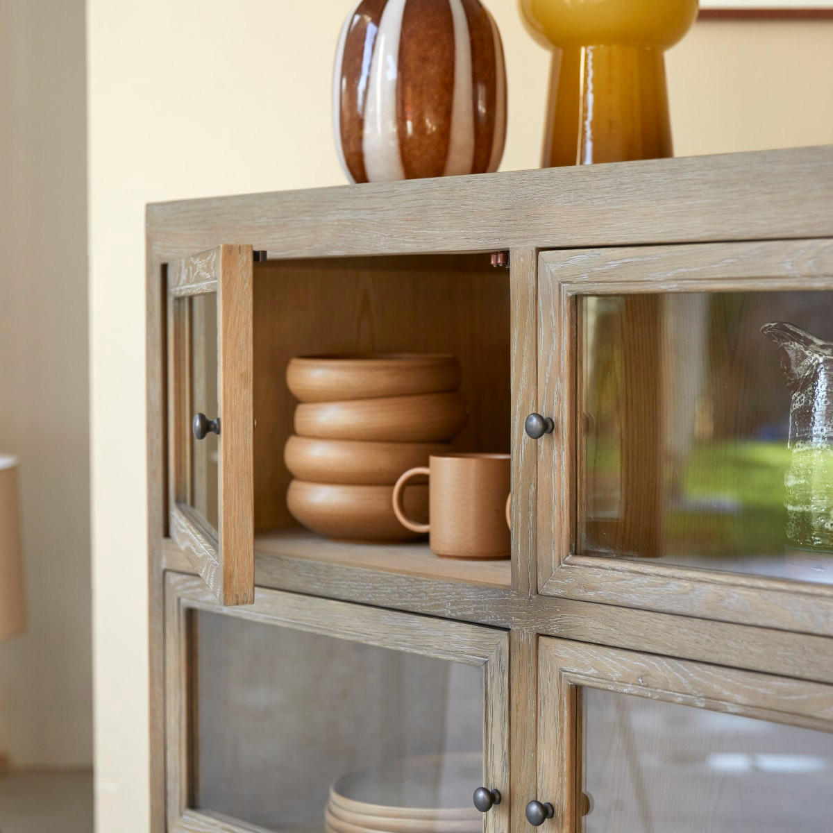 SIDEBOARD Pablo Grau aus Eiche - Grau, Holz (110/100/50cm) - Tikamoon