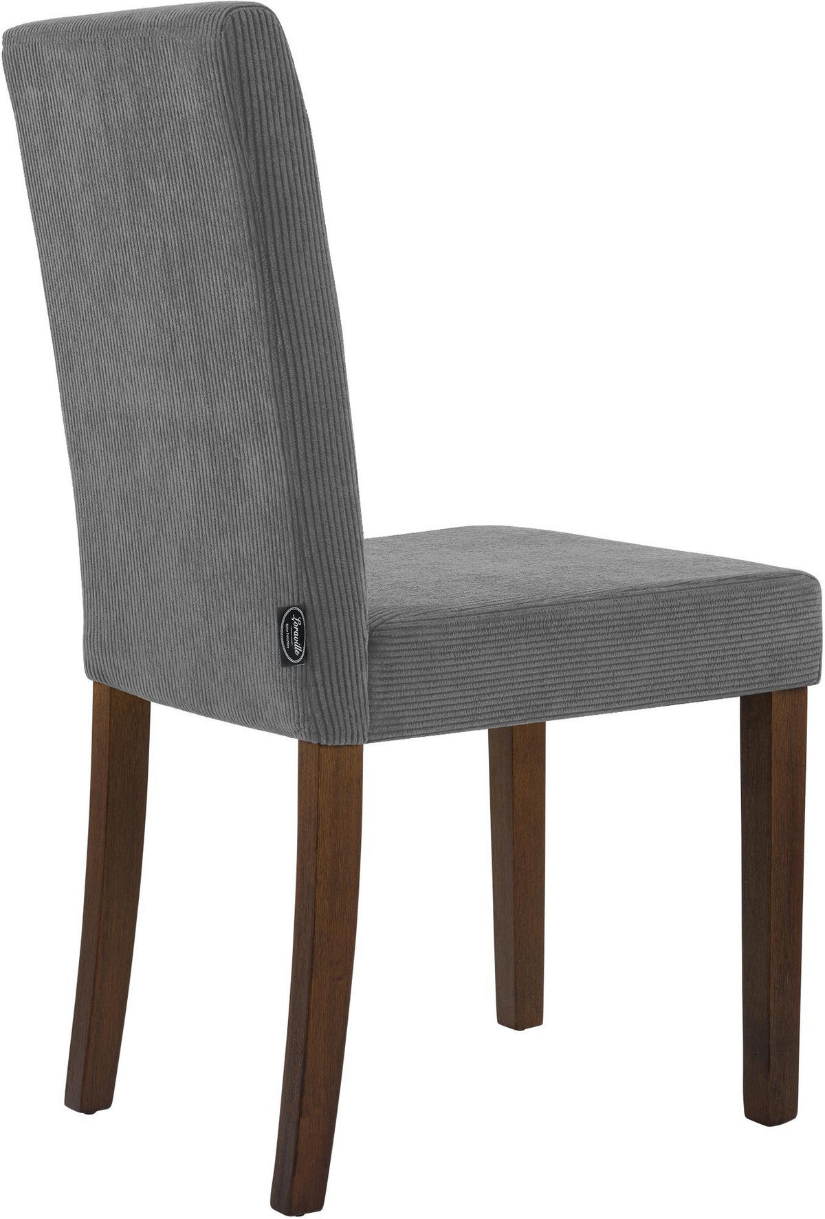 ESSZIMMERSTUHL Cord Grau - Grau, Holz/Textil (41/91/47cm) - CLP