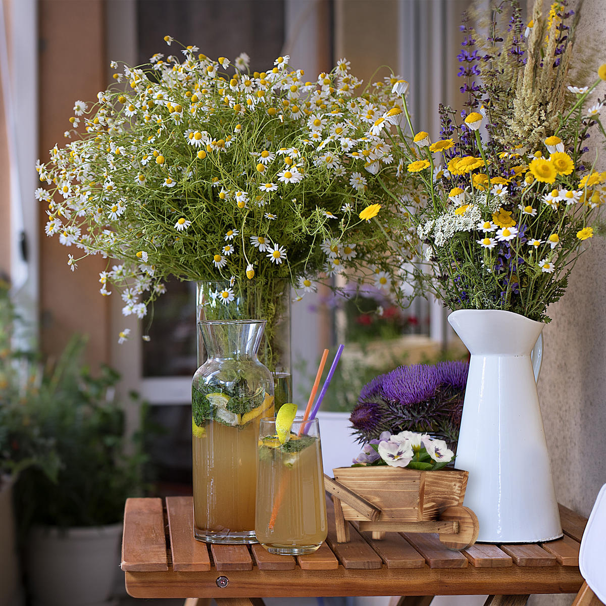 2xPFLANZSCHUBKARRE - Braun, Holz (22/10/12cm) - Relaxdays