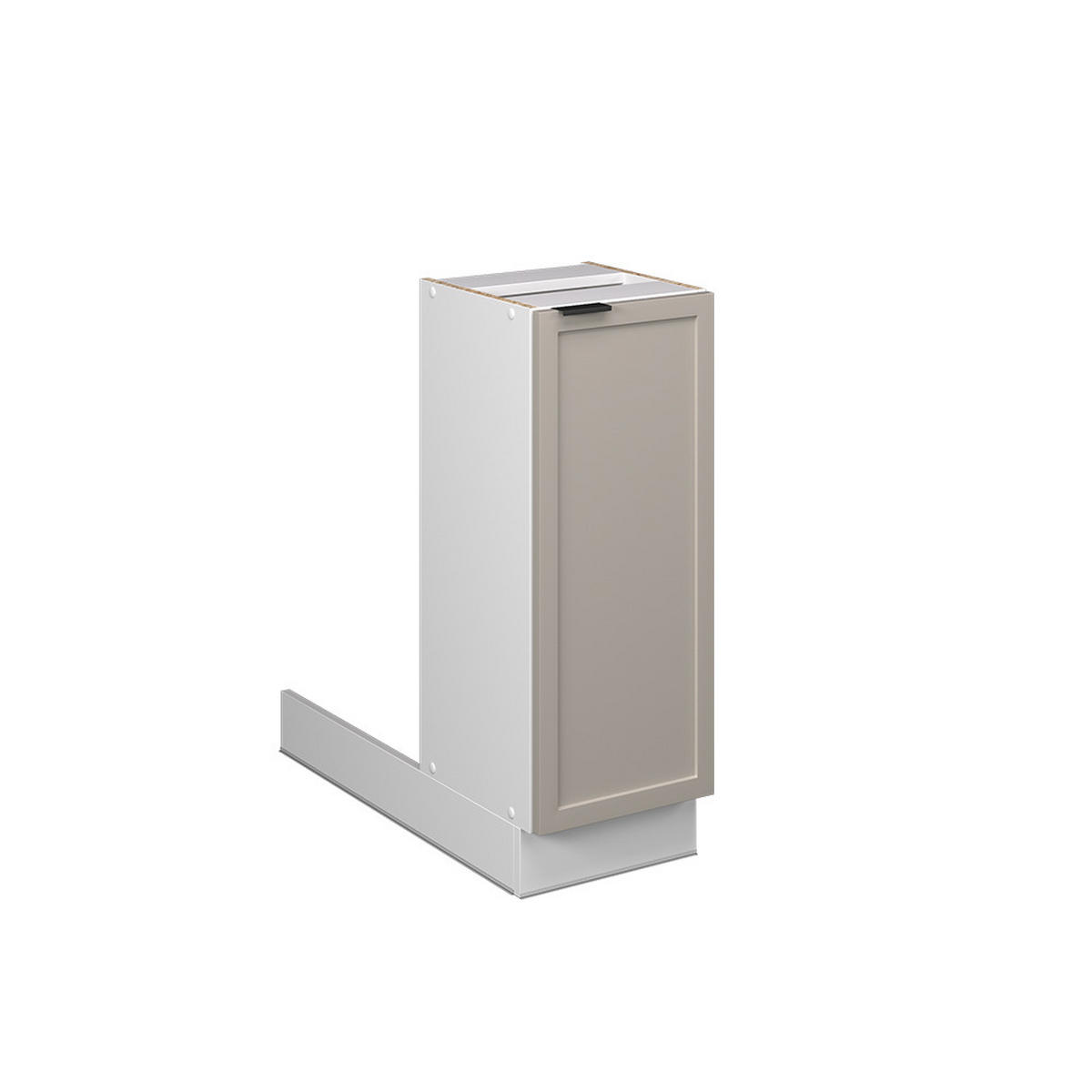 KÜCHENINSEL Fame-Line GrauBeige 30 cm ohne AP - Weiß/Grau, Holzwerkstoff (30/82/70cm) - Vicco