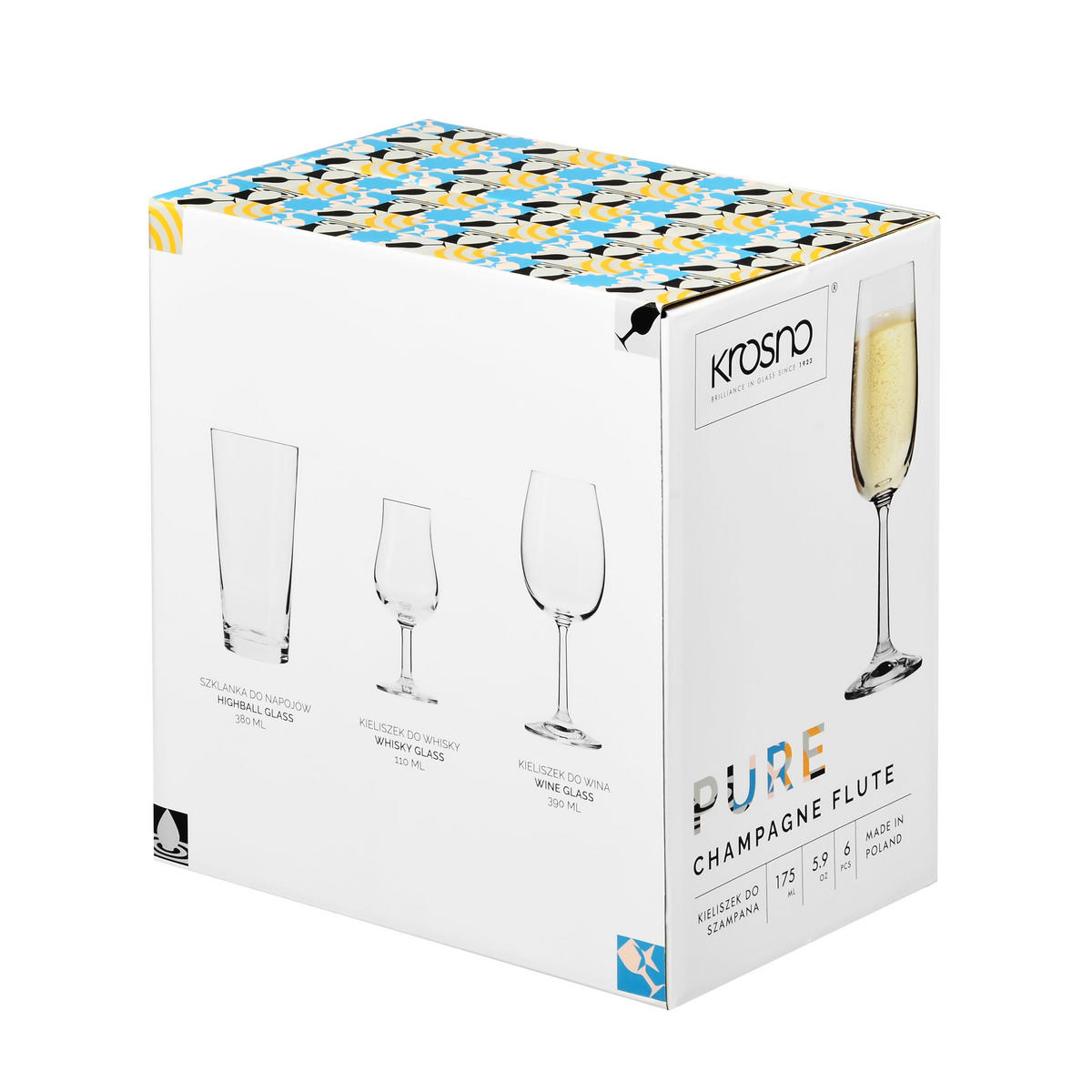 SEKTGLÄSER, 6er-Set, 175 ml - Transparent, Glas (0.17L) - Krosno Glass