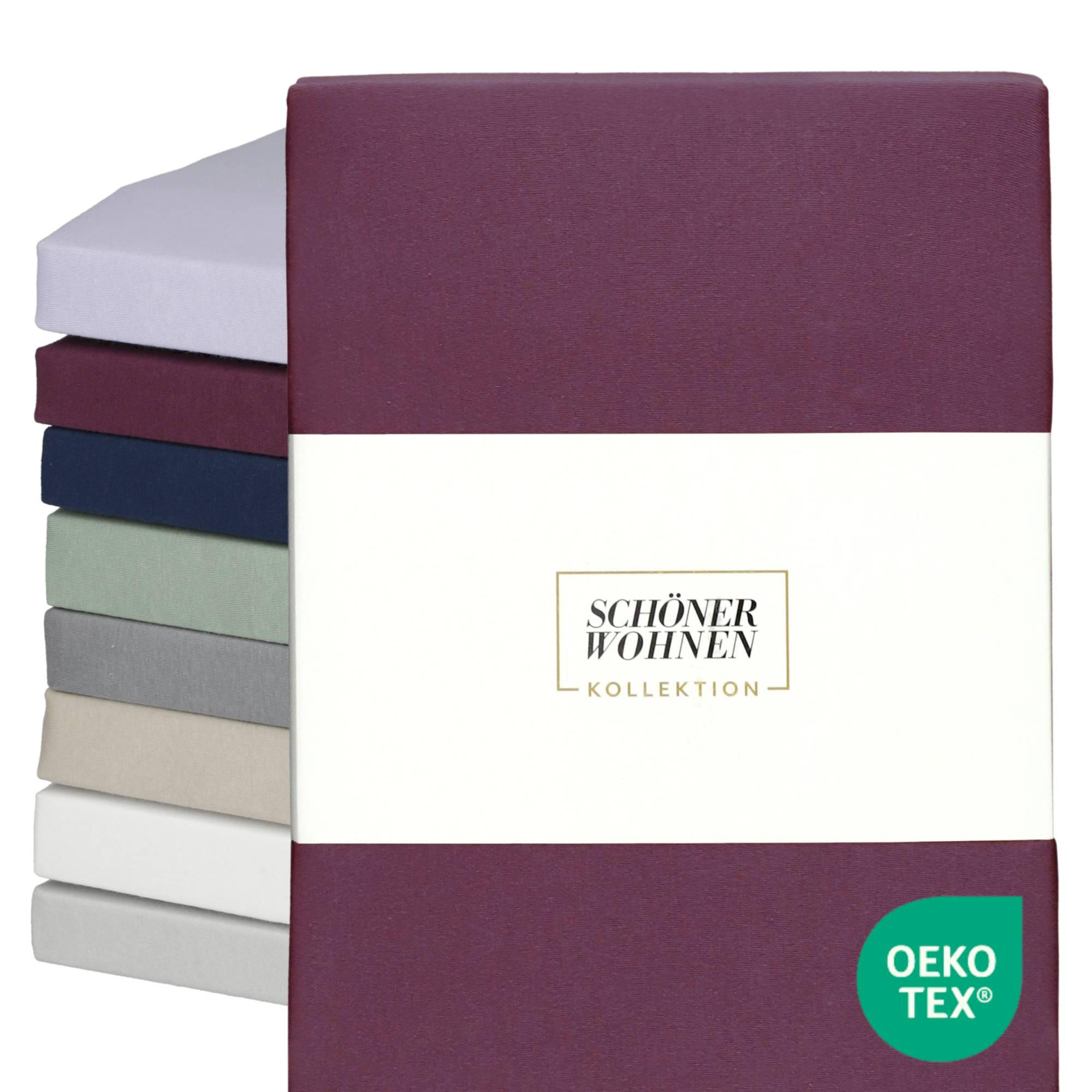 SPANNBETTLAKEN BASIC - Beere, Textil (200/200cm) - Schöner Wohnen