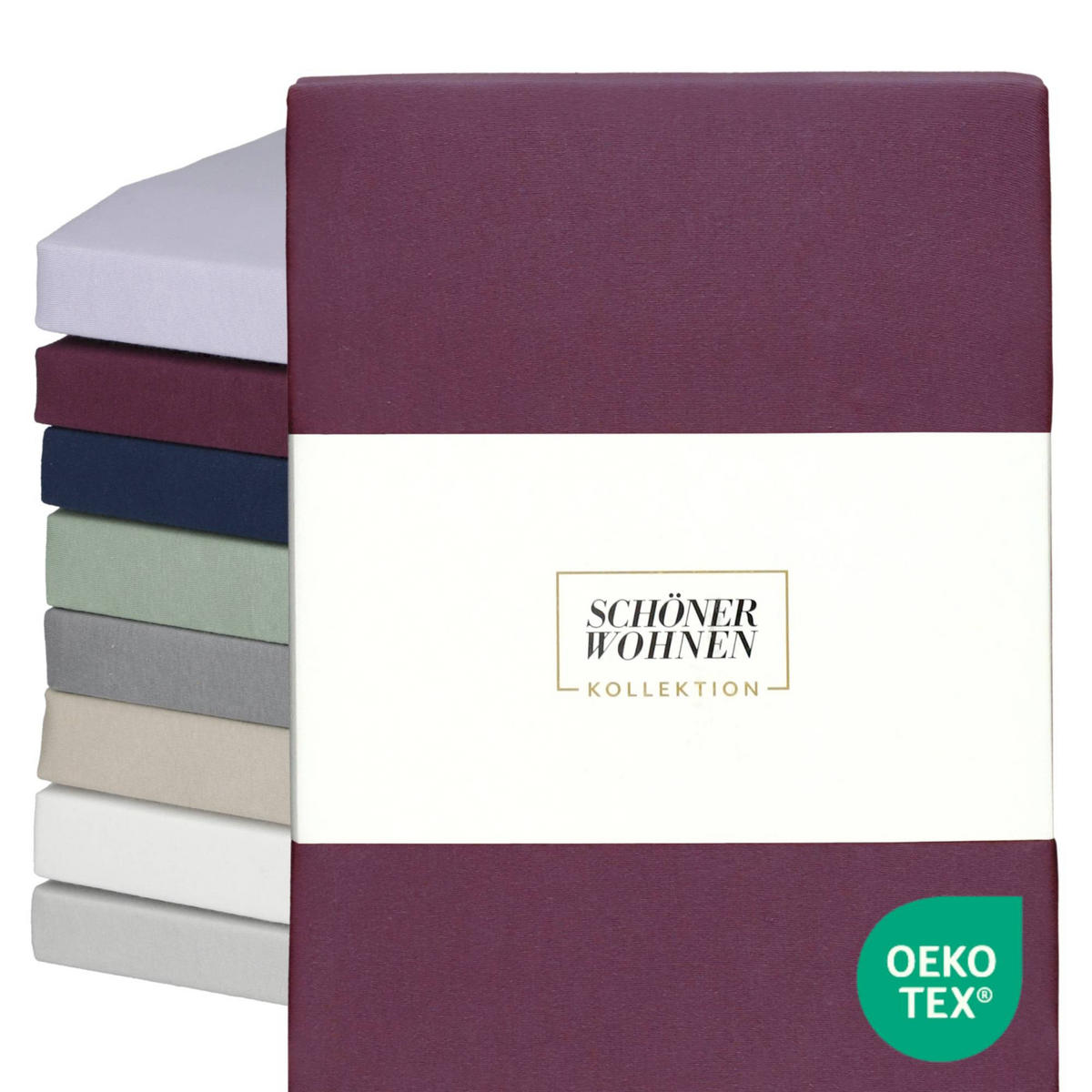 SPANNBETTLAKEN BASIC - Beere, Textil (200/200cm) - Schöner Wohnen