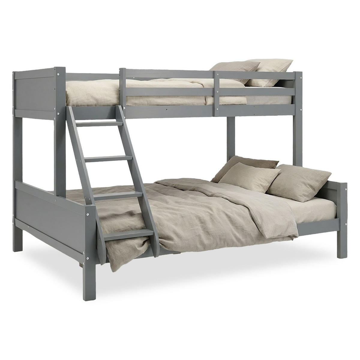 ETAGENBETT 90/200 cm und 140/200 cm Grau - Grau, Holz (140/200cm) - Homestyle4u